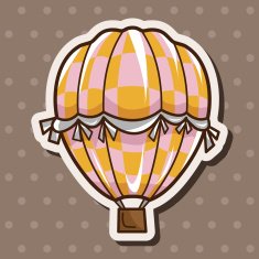 style hot air ballon theme elements vector eps N122