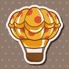 style hot air ballon theme elements vector eps N126