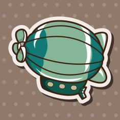 style hot air ballon theme elements vector eps N129