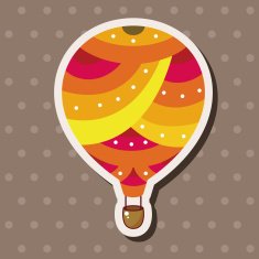 style hot air ballon theme elements vector eps N131