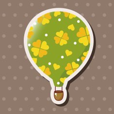 style hot air ballon theme elements vector eps N132