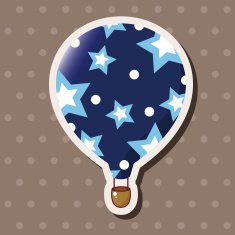 style hot air ballon theme elements vector eps N134