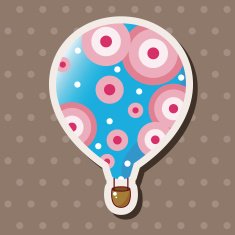 style hot air ballon theme elements vector eps N135