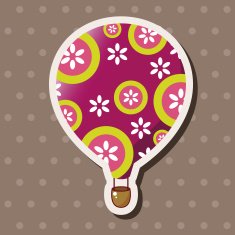 style hot air ballon theme elements vector eps N136