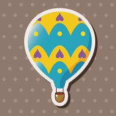 style hot air ballon theme elements vector eps N137