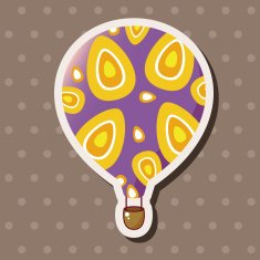style hot air ballon theme elements vector eps N138