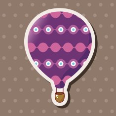 style hot air ballon theme elements vector eps N139