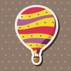 style hot air ballon theme elements vector eps N140