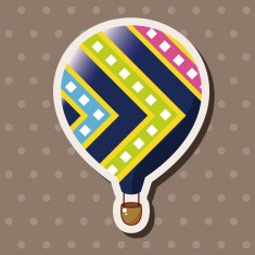 style hot air ballon theme elements vector eps N141