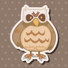 bird owl cartoon theme elements vector eps N7