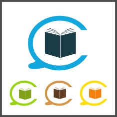 Vector simple icon library Opened white book N3