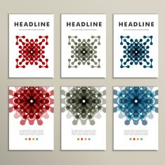 Vector pattern with abstract figures for design