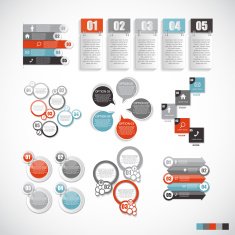 Collection of Infographic Templates for Business Vector Illustration N58