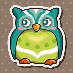 owl cartoon theme elements vector eps N56
