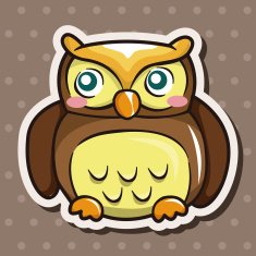 owl cartoon theme elements vector eps N58