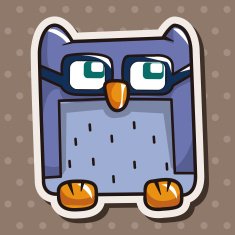 owl cartoon theme elements vector eps N59
