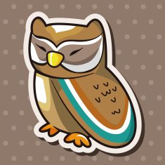 owl cartoon theme elements vector eps N60