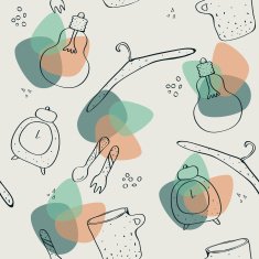 Household products seamless pattern