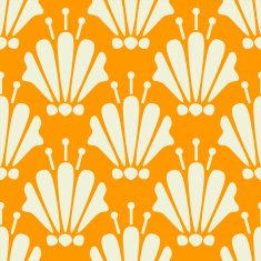 Seamless pattern with silhouettes lotus flowers N4