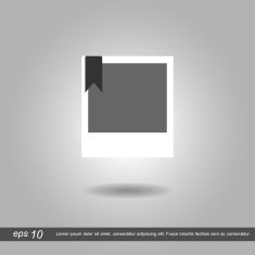 picture frame icon vector illustration eps10 on grey background