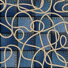 Patchwork of denim fabric N24