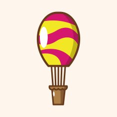 style hot air balloon theme elements vector eps N4