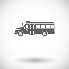 School bus flat icon N8