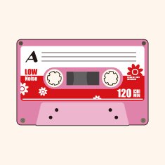 Audiotape theme elements vector eps N210