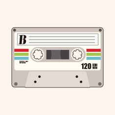 Audiotape theme elements vector eps N212