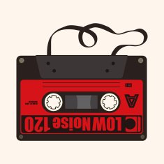 Audiotape theme elements vector eps N213