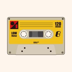 Audiotape theme elements vector eps N214