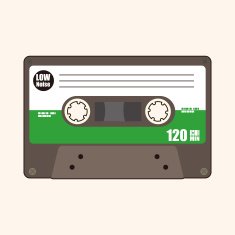 Audiotape theme elements vector eps N216