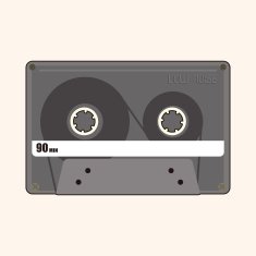 Audiotape theme elements vector eps N217