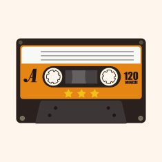 Audiotape theme elements vector eps N218