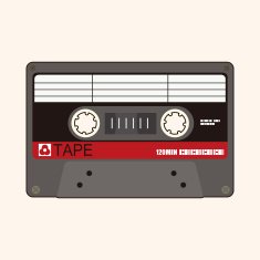 Audiotape theme elements vector eps N220