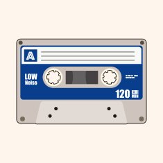Audiotape theme elements vector eps N221
