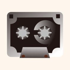 Audiotape theme elements vector eps N223