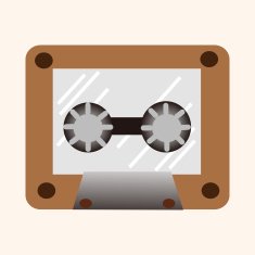 Audiotape theme elements vector eps N224