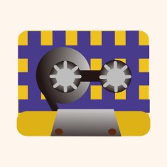 Audiotape theme elements vector eps N228