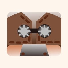 Audiotape theme elements vector eps N231