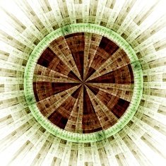 Computer generated illustration rendered fractal solar