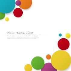 Abstract vector background with color circles N3