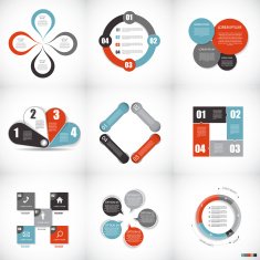 Collection of Infographic Templates for Business Vector Illustration N62
