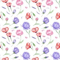Watercolor floral pattern N56
