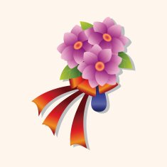 flower bouquet theme elements vector eps N73