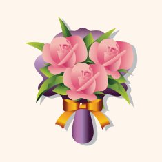 flower bouquet theme elements vector eps N77