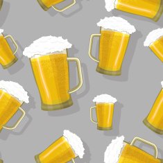 seamless pattern beer mug