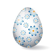 Easter Egg with camomile decor