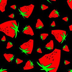 Strawberry seamless pattern background N5