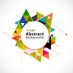 Abstract colorful and creative circle template blank for text